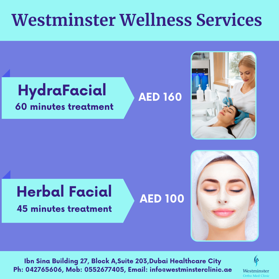 Dubai Healthcare City - Westminster Wellness services - Facials
