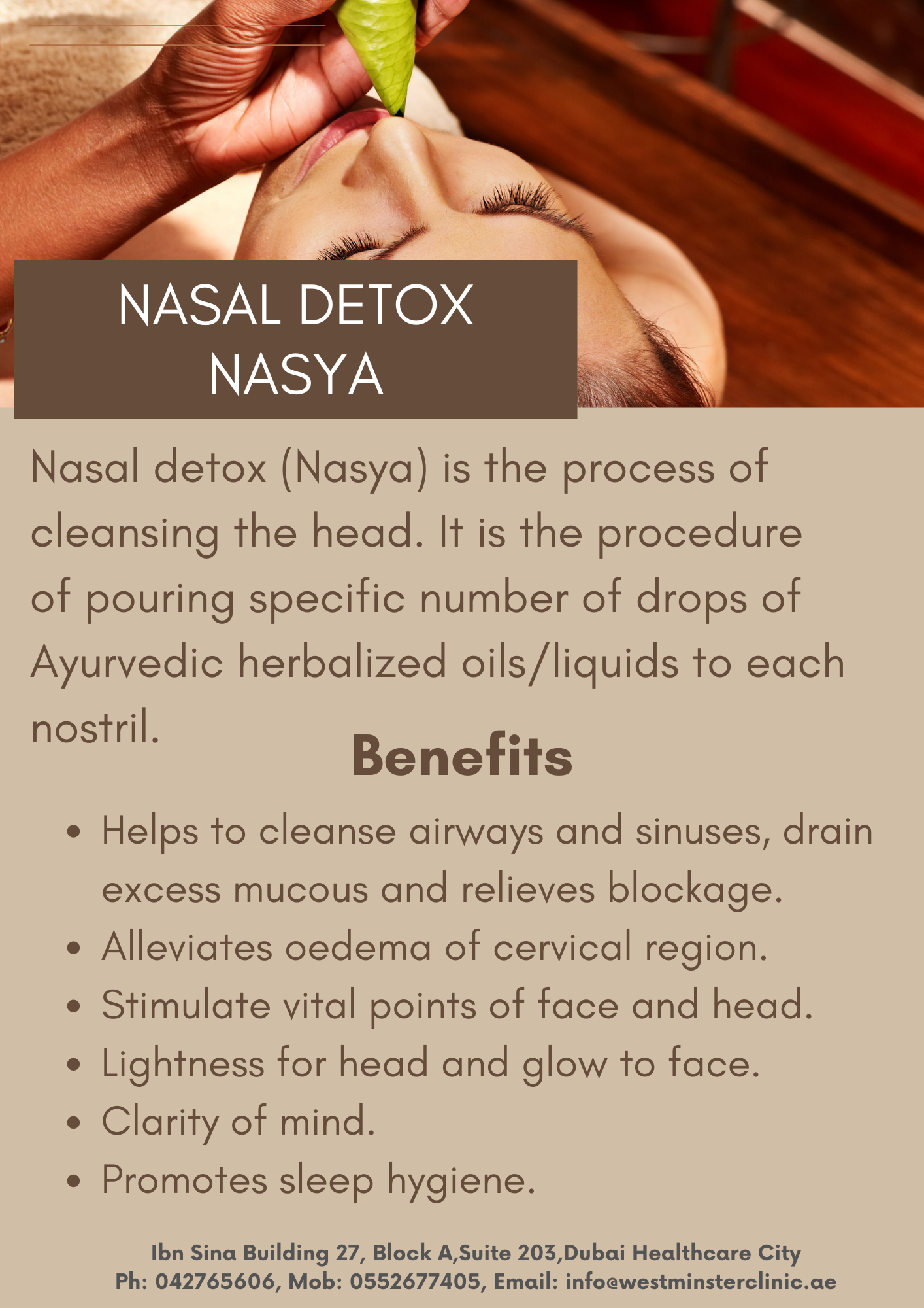 Ayurveda Medicine Dubai Healthcare City Westminster Ortho Med Clinic